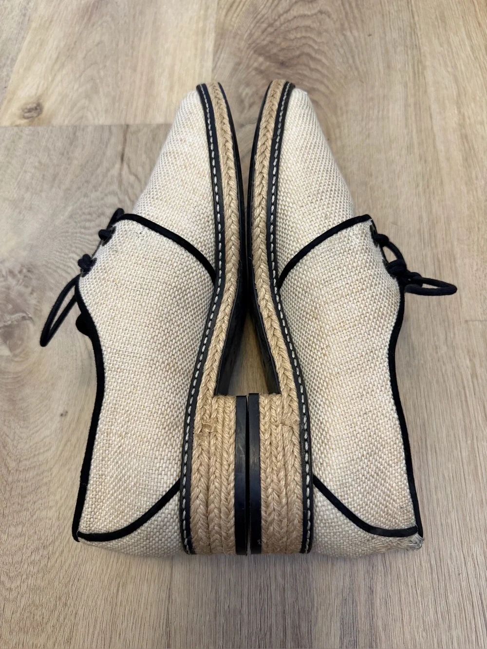 Tory Burch Fawn Canvas Oxford Espadrilles